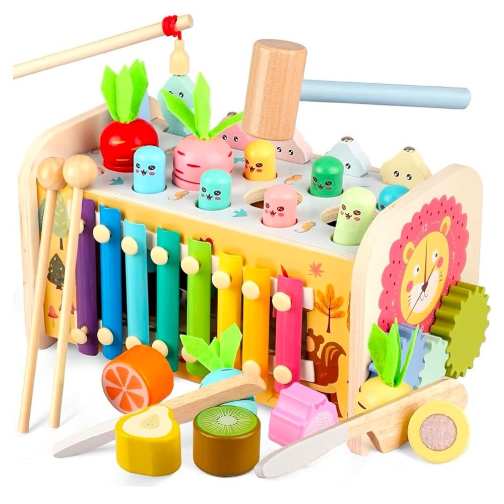 Wooden Hammering Toy Whack A Mole Game